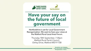 Devolution and Local Government Reorganisation