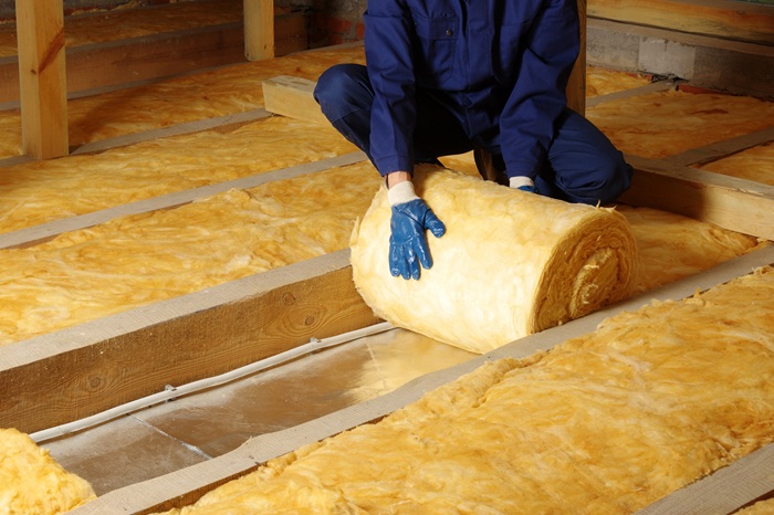 insulation being laid