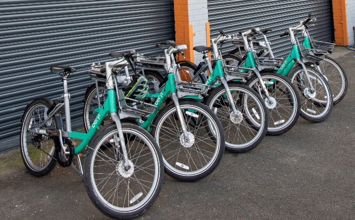 A row of Beryl Bikes