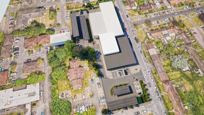 CGI of the solar canopies at South Oxhey Leisure Centre