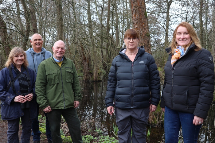 Maple Lodge Conservation Society with Cllrs Stephen Giles-Medhurst and Louise Price