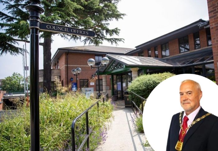 Three Rivers House with Cllr Keith Martin
